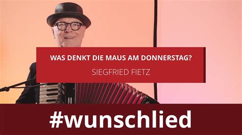 Was ist das für ein geraune? Siegfried Fietz singt 'Was denkt die Maus am Donnerstag ...