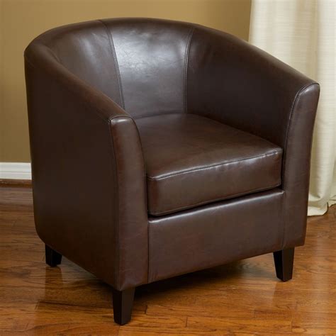 Birmingham barrel chair, great traditional look, round tufted high back accented with hand driven nail trim. Made-to-order furniture from orvis: leather barrel chair ...