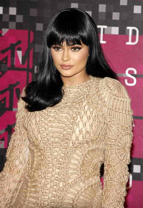 Blondie bangs black for hubby. Kylie-Jenner-Black-Hair-Bangs