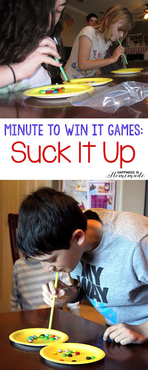 When you are with your family at home or gathered with more friends, you can organize and test a few games. Over 13 Awesome Minute to Win It Party Games for Kids ...