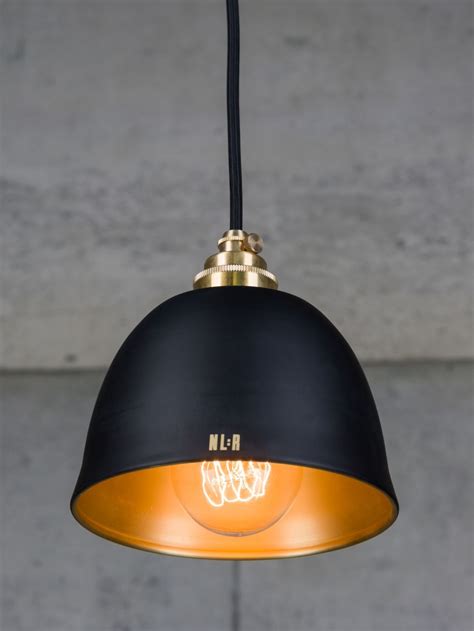 Country lotus hanging ceiling light 1 head metal drop pendant in brass for dining room. Bell shaped ceiling pendant light with a matte black outer ...