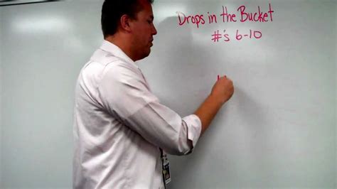 A few thousand pounds is a drop in the ocean when you think about the millions that will be spent on this project. Drops in the Bucket Homework, part deux (#'s 6-10) - YouTube