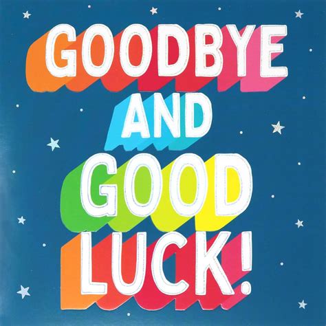 Goodbye & Good Luck - Greetings Card | Cards - B&M