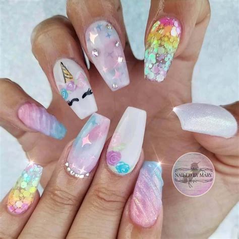 Ver más ideas sobre diseñosde uñas, manicura de uñas, disenos de unas. Uñas De Gelish Para Niñas De Unicornio - 35 Diseños ...