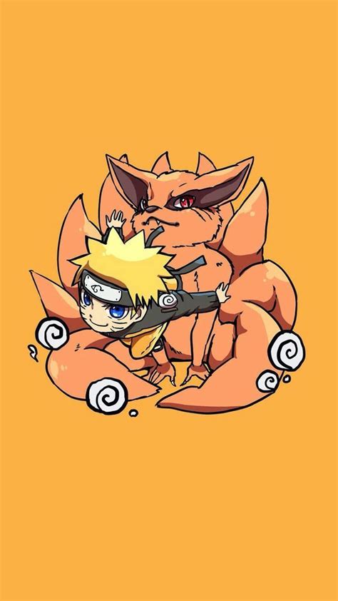 Cute chibi Naruto & Kyuubi wallpaper