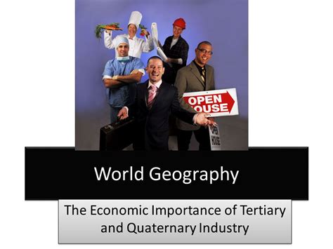 Tertiary economic activity the tertiary sector of industry involves the provision of services to businesses as well as final consumers services may involve the transport, distribution and sale of goods from producer to a consumer as may happen in wholesaling and retailing, or may involve the provision of a Geography Definition Quaternary Sector - definitionus