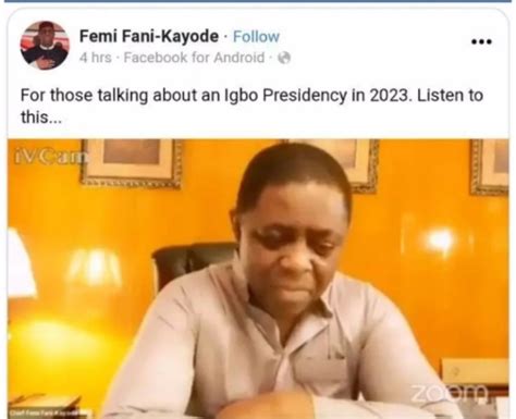 But then when a government does what is good it should be commended. FFK: Tinubu Will Not Get The APC Presidential Ticket In ...