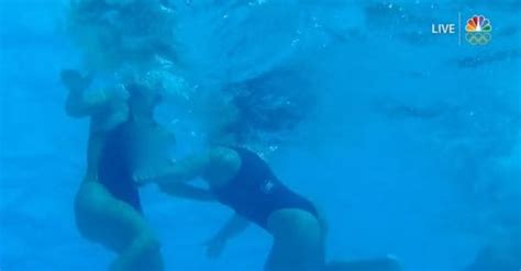 In water polo, two teams compete, with seven players in competition at one time, including a goalkeeper. NBC shows nudity with underwater camera in women's water polo