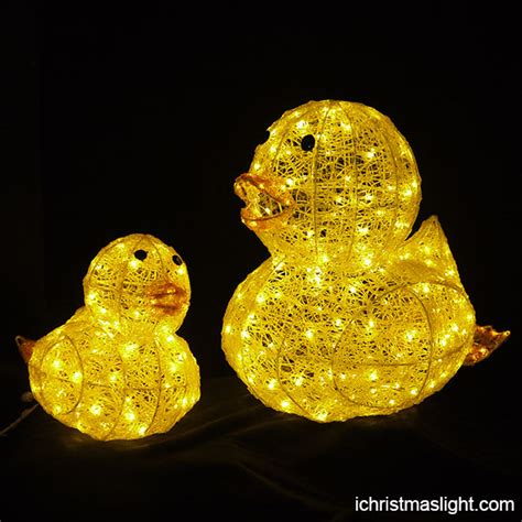 Are you searching for duck decoration png images or vector? LED yellow duck decoration lights for garden | iChristmasLight