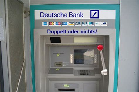 Bitte wählen sie eine filiale, um sämtlichen dazugehörigen. Der Postillon: Deutsche Bank stellt Geldautomaten mit ...