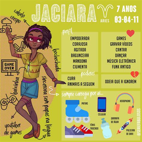 En musica.com puedes escuchar miles de canciones mientras lees sus letras. Ficha de Personagem - Jaciara - A Caipora - Série ...