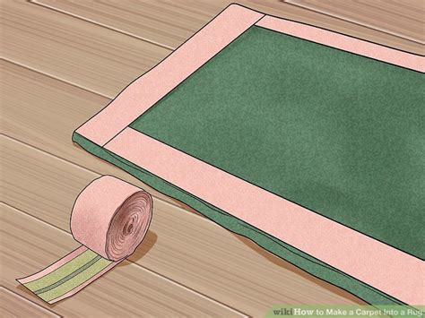 Next, place the vinyl runner upside down and center it on the area rug. How to Make a Carpet Into a Rug: 14 Steps (with Pictures)