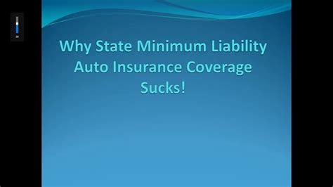 However, every driver must show they have the financial ability to pay in the result of an accident. Why State Minimum Liability Auto Insurance Coverage Sucks! - YouTube