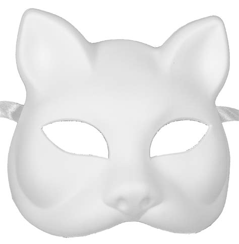 1 out of 5 stars with 1 ratings. WHITE CAT MASK - Blank Arts and Crafts Masks - VENETIAN ...