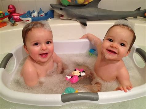 Bathing twins doesn't need to be too complicated a task. Oil massage, bathing & post-bath skin care in twins ...