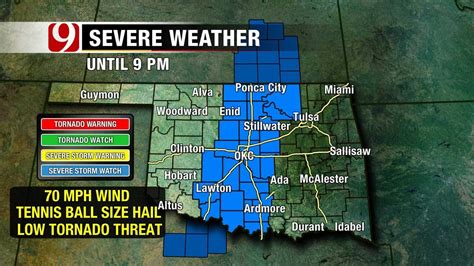 A severe thunderstorm warning is a severe weather warning product issued by regional offices of weather forecasting agencies throughout the world to alert the public that severe thunderstorms are imminent or occurring. Severe Thunderstorm Warning Issued For Several Oklahoma ...