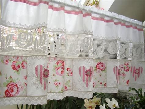 Preise vergleichen und bequem online bestellen! Rosen Landhausgardine, shabby chic, Scheibengardine #61122 ...