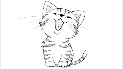 .allodessin dessin de chat animozone silhouette chat dessin recherche google dessin de chat animozone chat dessin simple beau dessin a faire facile beau dessin kellas campbell fusain chats. How To Draw A Yawning Kitten - destiné Dessin De Chat Simple - GreatestColoringBook.com