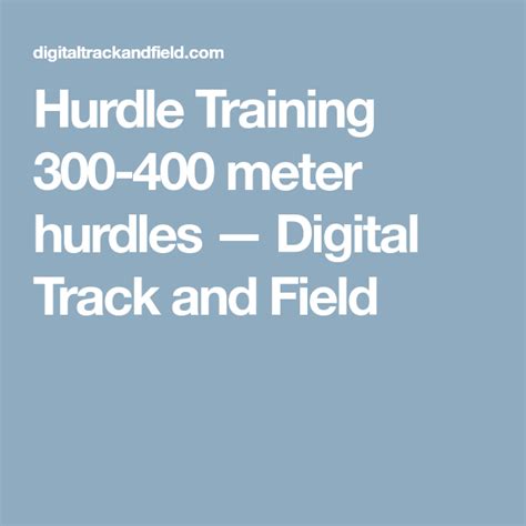 A hurdle is a light metal frame composed of a stand and two posts, between which is supported a horizontal bar made of plastic or a in the 400 m hurdling event, all 10 hurdles are placed on the track with a distance of 35 m between each one. Pin on running