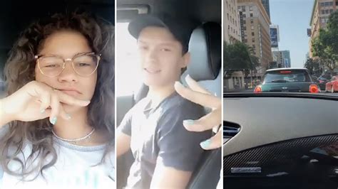 How many of you like tom holland and zendaya? Zendaya Gets STUCK In Traffic With Tom Holland | FULL ...