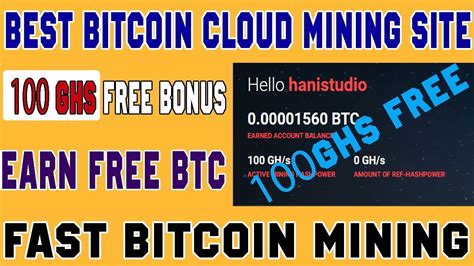 Free bitcoin mining is a smart blockchain based free mining pool for free cloud mining. Free bitcoin cloud mining fast and get free 100GHS mining hashpower - YouTube