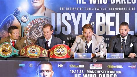 A youtube vs tiktok boxing event has been confirmed, and it features some of your favourite social media stars. Oleksandr Usyk vs. Tony Bellew FULL PRESS CONFERENCE ...