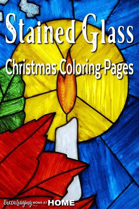 Christmas stain glass coloring page. Free Stained Glass Christmas Coloring Pages | Christmas ...