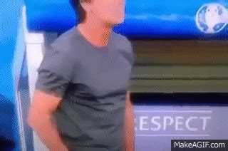 Large collection of the best gifs. German Football Coach Joachim Loew smells his balls on ...