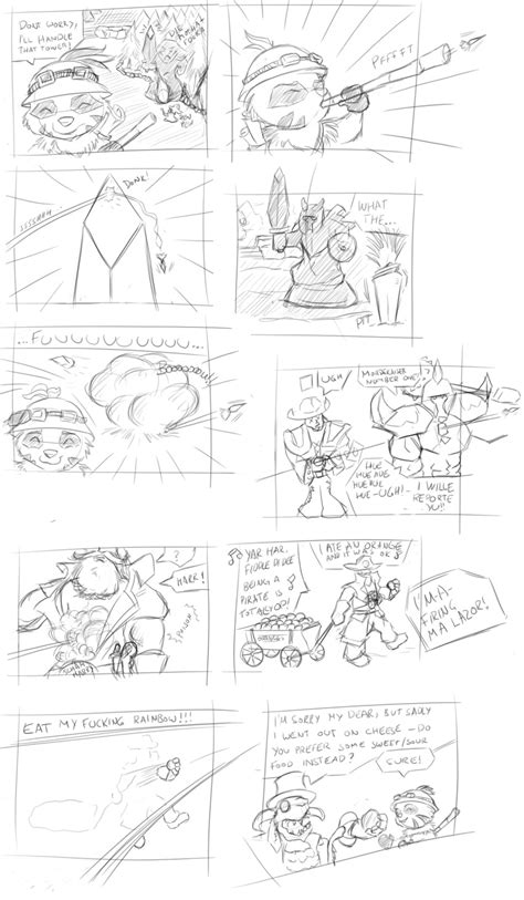FurryBooru - cho'gath comic death explosion game gangplank ...