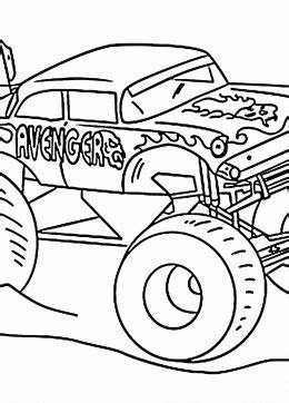 Most of our users return to us. Monster Truck coloring pages for kids, big collection ...