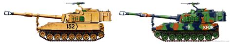 The m109 has a crew of six: Танк M109A6 Paladin 155mm SPG - чертежи, габариты, рисунки ...