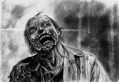 Estrarre un blocco da disegno e una matita da schizzo e abbozzare il selvaggio colle che ci sta di fronte e che si rispecchia nelle placide acque lacustri, senza dimenticare. How to Draw a Realistic Zombie, Step by Step, Halloween ...