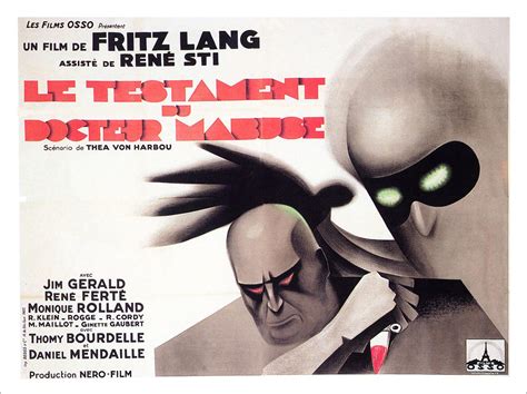 Dana andrews, rhonda fleming, george sanders, howard duff. Testament Of Doctor Mabuse, Fritz Lang, Movie Poster : Art ...