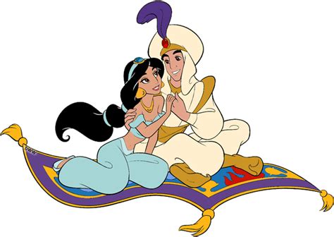 Watch as princess jasmine and prince ali journey on a magic carpet to see a whole new world in this brand new clip from aladdin. Download Jasmine And Aladdin On The Magic Carpet Clipart ...