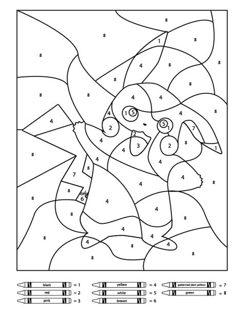 Coloring pokemon pictures will be enjoyable for your child. 3 Free Pokemon Color By Number Printable Worksheets