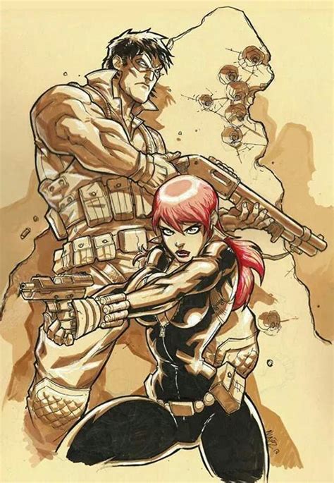 ― bucky barnes to l. Black Widow & Winter Soldier •Eddie Nuñez | Black widow ...