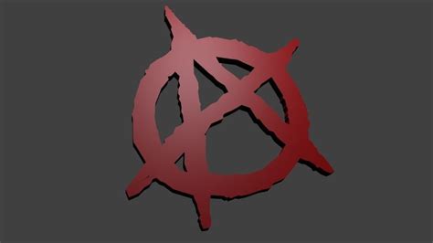 Anarchy sign trinket 3D print model | CGTrader