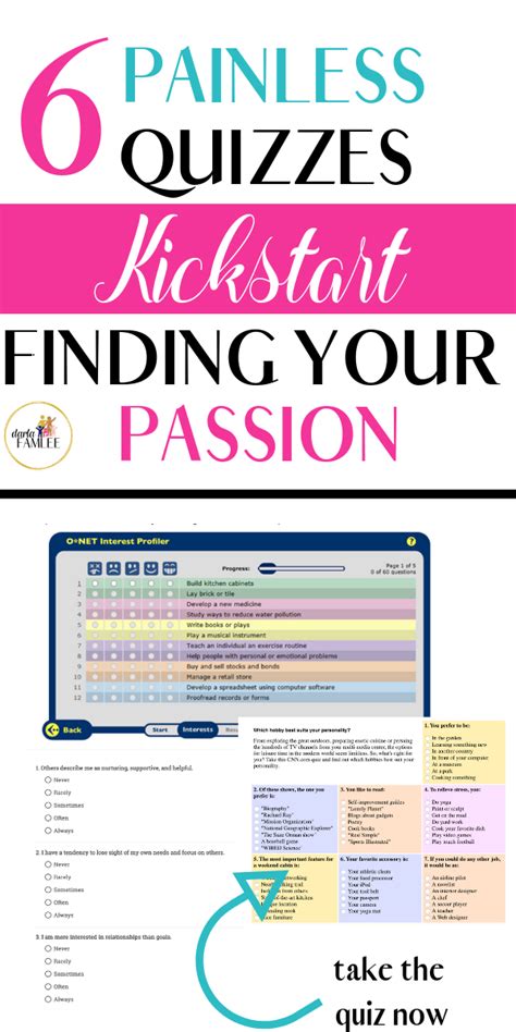 Remember, there are no wrong answers. 6 Painless Quizzes to Kickstart Finding your Passion ...