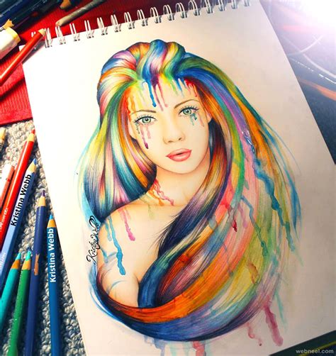 So, we basically need three. Color Pencil Drawing By Kristina 22