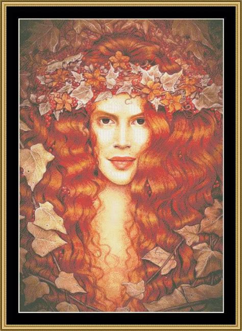 Since 2001 designing fine art cross stitch patterns. Ivy MG-202 - $16.00 | Fine art cross stitch, Fantasy ...