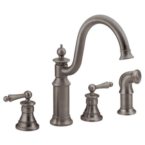 As the number 1 faucet brand in north america, moen continues to hold a leading position in the plumbing industry. Moen Waterhill 2-Handle Kitchen Faucet in Oil Rubbed ...