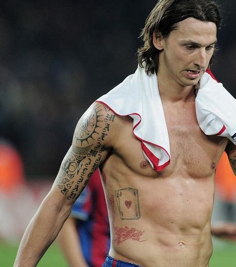 For a big man, he has great touch on the ball and skill. Zlatan Ibrahimovic: Les tatouages de la star du PSG