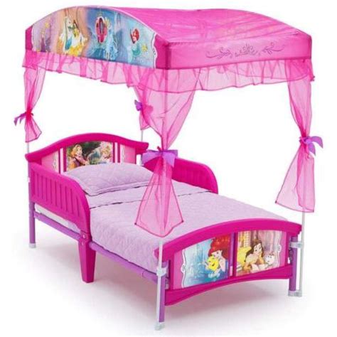 Ideas for toddler bed with canopy, title: Delta Children Canopy Toddler Bed, Disney Princess