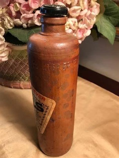 1/2 Liter Erven Lucas Bols Stoneware Genever Bottle with Label | Etsy
