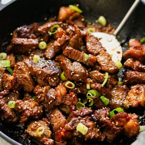 Everything gets tossed in a blender for little clean up and maximum flavor! Paleo & Whole30 Korean Steak Bites - Stovetop or Air Fryer ...