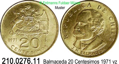 Mit ausnahme der v folgen die buchstaben maximal dreimal aufeinander. 20 Centesimos 1971 Chile. 210.0276.11 vz | MA-Shops