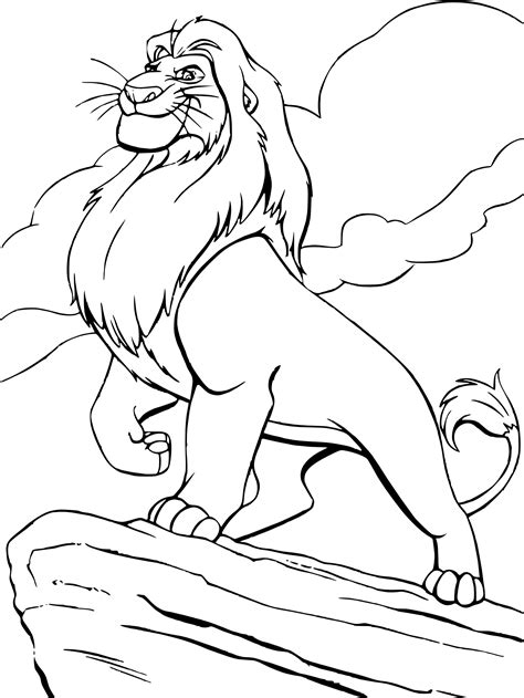 Draw this cute lion by following this drawing lesson. Coloriage Mufasa Roi Lion à imprimer