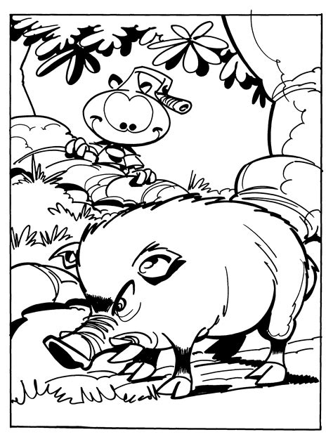 A puppy with a bow. Desenhos para colorir Snorks 26 | Ausmalbilder, Malbuch ...