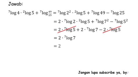 Dengan a adalah bilangan pokok atau basis, y adalah bilangan yang dicari logaritmannya atau numerous, dan x adalah bilangan hasil logaritma. Soal Beserta Jawaban Tentang Logaritma - Kumpulan Contoh ...