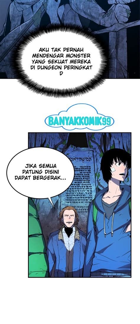 Patung batu bergerak dengan suara aneh yang muncul dari persendian mereka. Solo Leveling Chapter 4 Indonesia